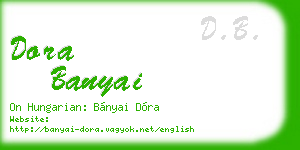 dora banyai business card