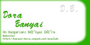 dora banyai business card